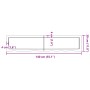 Estante de pared madera maciza roble sin tratar 140x30x(2-4) cm de , Estantes y estanterías - Ref: Foro24-363580, Precio: 44,...