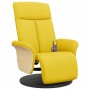 Sillón reclinable de masaje con reposapiés tela amarillo claro de , Sillones - Ref: Foro24-356541, Precio: 264,88 €, Descuent...