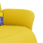 Sillón reclinable de masaje con reposapiés tela amarillo claro de , Sillones - Ref: Foro24-356541, Precio: 264,88 €, Descuent...