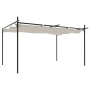 Pérgola con cubierta retráctil color crema 395x292x230 cm de , Carpas y cenadores - Ref: Foro24-360117, Precio: 312,77 €, Des...