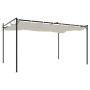 Pérgola con cubierta retráctil color crema 395x292x230 cm de , Carpas y cenadores - Ref: Foro24-360117, Precio: 312,77 €, Des...