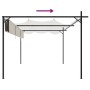 Pérgola con cubierta retráctil color crema 395x292x230 cm de , Carpas y cenadores - Ref: Foro24-360117, Precio: 312,77 €, Des...