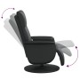 Sillón reclinable masaje con reposapiés cuero sintético negro de , Sillones - Ref: Foro24-356557, Precio: 251,33 €, Descuento: %