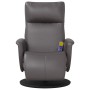 Sillón reclinable de masaje con reposapiés cuero sintético gris de , Sillones - Ref: Foro24-356555, Precio: 227,48 €, Descuen...