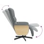 Sillón reclinable de masaje con reposapiés tela gris claro de , Sillones - Ref: Foro24-356613, Precio: 263,43 €, Descuento: %
