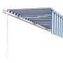 Toldo automático retráctil con persiana 6x3 m azul y blanco de vidaXL, Toldos - Ref: Foro24-3069366, Precio: 514,88 €, Descue...