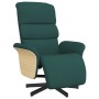Sillón reclinable con reposapiés tela verde oscuro de , Sillones - Ref: Foro24-356605, Precio: 235,87 €, Descuento: %