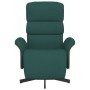 Sillón reclinable con reposapiés tela verde oscuro de , Sillones - Ref: Foro24-356605, Precio: 235,87 €, Descuento: %