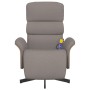Sillón reclinable de masaje con reposapiés tela gris taupe de , Sillones - Ref: Foro24-356618, Precio: 255,29 €, Descuento: %