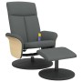 Sillón reclinable de masaje con reposapiés tela gris oscuro de , Sillones - Ref: Foro24-356543, Precio: 200,80 €, Descuento: %
