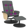 Sillón reclinable de masaje con reposapiés tela gris oscuro de , Sillones - Ref: Foro24-356543, Precio: 200,80 €, Descuento: %