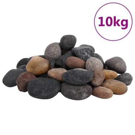Guijarros pulidos colores mezclados 10 kg 5-8 cm de , Decoración de acuarios - Ref: Foro24-155333, Precio: 33,17 €, Descuento: %