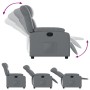 Sillón reclinable de cuero sintético gris de , Sillones - Ref: Foro24-373563, Precio: 211,85 €, Descuento: %
