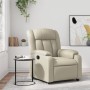 Sillón reclinable de cuero sintético crema de , Sillones - Ref: Foro24-373561, Precio: 255,75 €, Descuento: %
