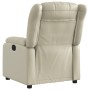 Sillón reclinable de cuero sintético crema de , Sillones - Ref: Foro24-373561, Precio: 255,75 €, Descuento: %