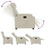 Sillón reclinable de cuero sintético crema de , Sillones - Ref: Foro24-373561, Precio: 255,75 €, Descuento: %