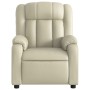 Sillón reclinable de cuero sintético crema de , Sillones - Ref: Foro24-373561, Precio: 255,75 €, Descuento: %