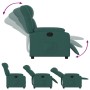 Sillón reclinable de tela verde oscuro de , Sillones - Ref: Foro24-373580, Precio: 238,29 €, Descuento: %