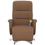 Sillón reclinable de masaje con reposapiés tela marrón de , Sillones - Ref: Foro24-356576, Precio: 229,88 €, Descuento: %