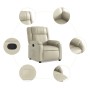 Sillón reclinable de cuero sintético crema de , Sillones - Ref: Foro24-373523, Precio: 256,94 €, Descuento: %