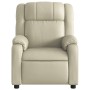 Sillón reclinable de cuero sintético crema de , Sillones - Ref: Foro24-373523, Precio: 256,94 €, Descuento: %