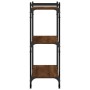 Librería 3 estantes madera ingeniería roble marrón 80x30x86 cm de , Librerías y estanterías - Ref: Foro24-837671, Precio: 50,...