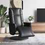 Sillón reclinable masaje con reposapiés cuero sintético negro de , Sillones - Ref: Foro24-356517, Precio: 261,24 €, Descuento: %