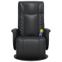 Sillón reclinable masaje con reposapiés cuero sintético negro de , Sillones - Ref: Foro24-356517, Precio: 261,24 €, Descuento: %