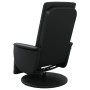 Sillón reclinable masaje con reposapiés cuero sintético negro de , Sillones - Ref: Foro24-356517, Precio: 261,24 €, Descuento: %