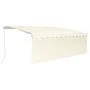 Toldo retráctil manual con persiana crema 4,5x3 m de vidaXL, Toldos - Ref: Foro24-3069317, Precio: 439,93 €, Descuento: %