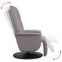 Sillón reclinable de masaje con reposapiés cuero sintético gris de , Sillones - Ref: Foro24-356515, Precio: 244,57 €, Descuen...