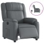 Sillón reclinable eléctrico de cuero sintético gris de , Sillones - Ref: Foro24-3205139, Precio: 283,32 €, Descuento: %