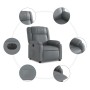Sillón reclinable eléctrico de cuero sintético gris de , Sillones - Ref: Foro24-3205139, Precio: 283,32 €, Descuento: %
