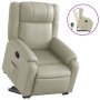 Sillón reclinable elevable cuero artificial color crema de , Sillones - Ref: Foro24-3205151, Precio: 311,13 €, Descuento: %