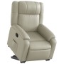 Sillón reclinable elevable cuero artificial color crema de , Sillones - Ref: Foro24-3205151, Precio: 311,13 €, Descuento: %