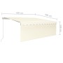 Toldo retráctil manual con persiana crema 4,5x3 m de vidaXL, Toldos - Ref: Foro24-3069317, Precio: 458,67 €, Descuento: %