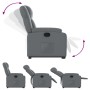 Sillón reclinable elevable cuero artificial gris de , Sillones - Ref: Foro24-3205153, Precio: 326,35 €, Descuento: %