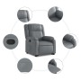 Sillón reclinable elevable cuero artificial gris de , Sillones - Ref: Foro24-3205153, Precio: 326,35 €, Descuento: %