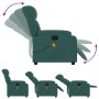 Sillón reclinable de masaje eléctrico tela verde oscuro de , Sillones - Ref: Foro24-3205310, Precio: 294,25 €, Descuento: %