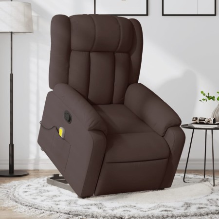 Silla de masaje reclinable de pie de tela marrón oscuro de , Sillones - Ref: Foro24-3205333, Precio: 298,99 €, Descuento: %