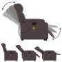 Silla de masaje reclinable de pie de tela marrón oscuro de , Sillones - Ref: Foro24-3205333, Precio: 298,99 €, Descuento: %