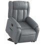 Sillón reclinable elevable eléctrico de cuero sintético gris de , Sillones - Ref: Foro24-3205281, Precio: 338,26 €, Descuento: %