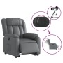 Sillón reclinable elevable eléctrico de cuero sintético gris de , Sillones - Ref: Foro24-3205281, Precio: 338,26 €, Descuento: %