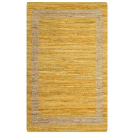 Alfombra de yute tejida a mano amarillo 160x230 cm de , Alfombras - Ref: Foro24-133733, Precio: 95,20 €, Descuento: %