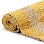 Alfombra de yute tejida a mano amarillo 160x230 cm de , Alfombras - Ref: Foro24-133733, Precio: 95,20 €, Descuento: %
