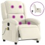 Sillón reclinable de masaje eléctrico terciopelo color crema de , Sillones - Ref: Foro24-3204298, Precio: 286,37 €, Descuento: %