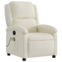 Sillón reclinable de masaje eléctrico terciopelo color crema de , Sillones - Ref: Foro24-3204298, Precio: 286,37 €, Descuento: %
