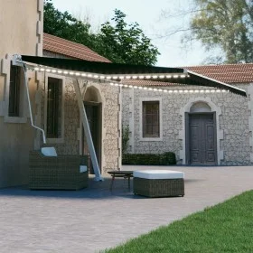 Automatic awning with LED and wind sensor anthracite 450x300cm by vidaXL, Awnings - Ref: Foro24-3069574, Price: 726,23 €, Dis...