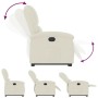 Sillón reclinable elevable terciopelo crema de , Sillones - Ref: Foro24-3204309, Precio: 289,03 €, Descuento: %