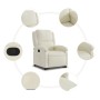 Sillón reclinable elevable terciopelo crema de , Sillones - Ref: Foro24-3204309, Precio: 289,03 €, Descuento: %
